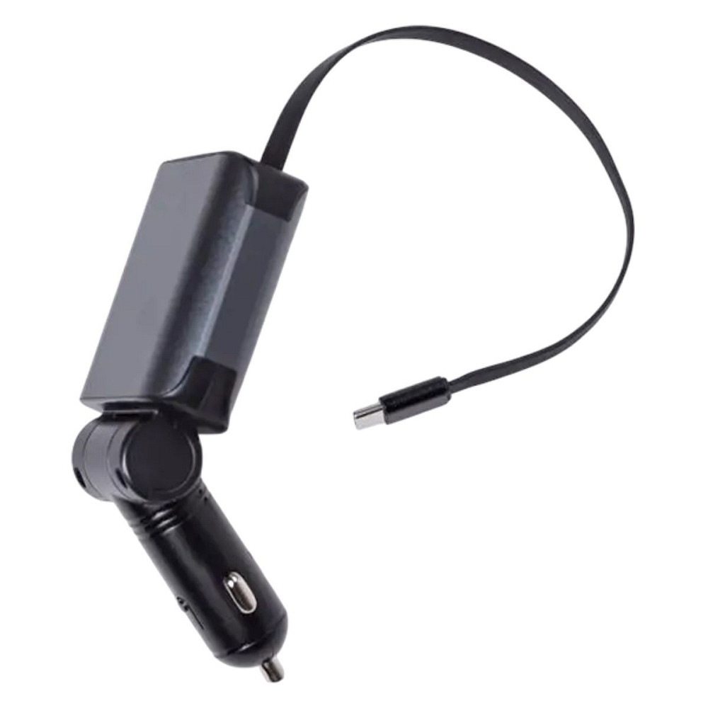 Автомобільний зарядний пристрій LED-проекція, зі швидкою зарядкою та висувним кабелем Type-C HP-E1 Коломия - фото 5