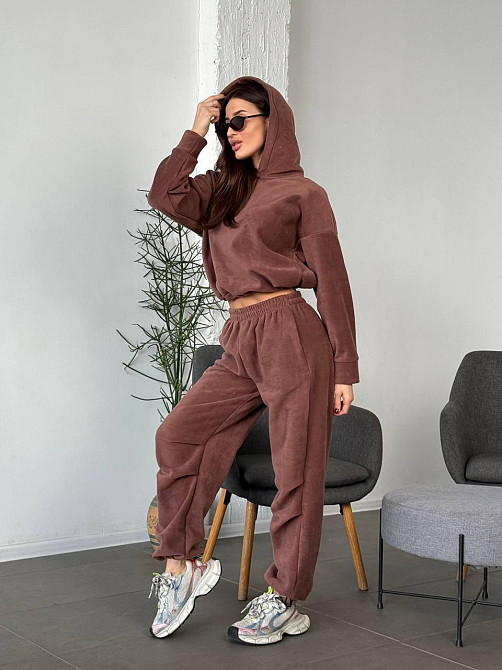 Флісовий жіночий костюм із капюшоном Моко 48/52 Харків - фото 1