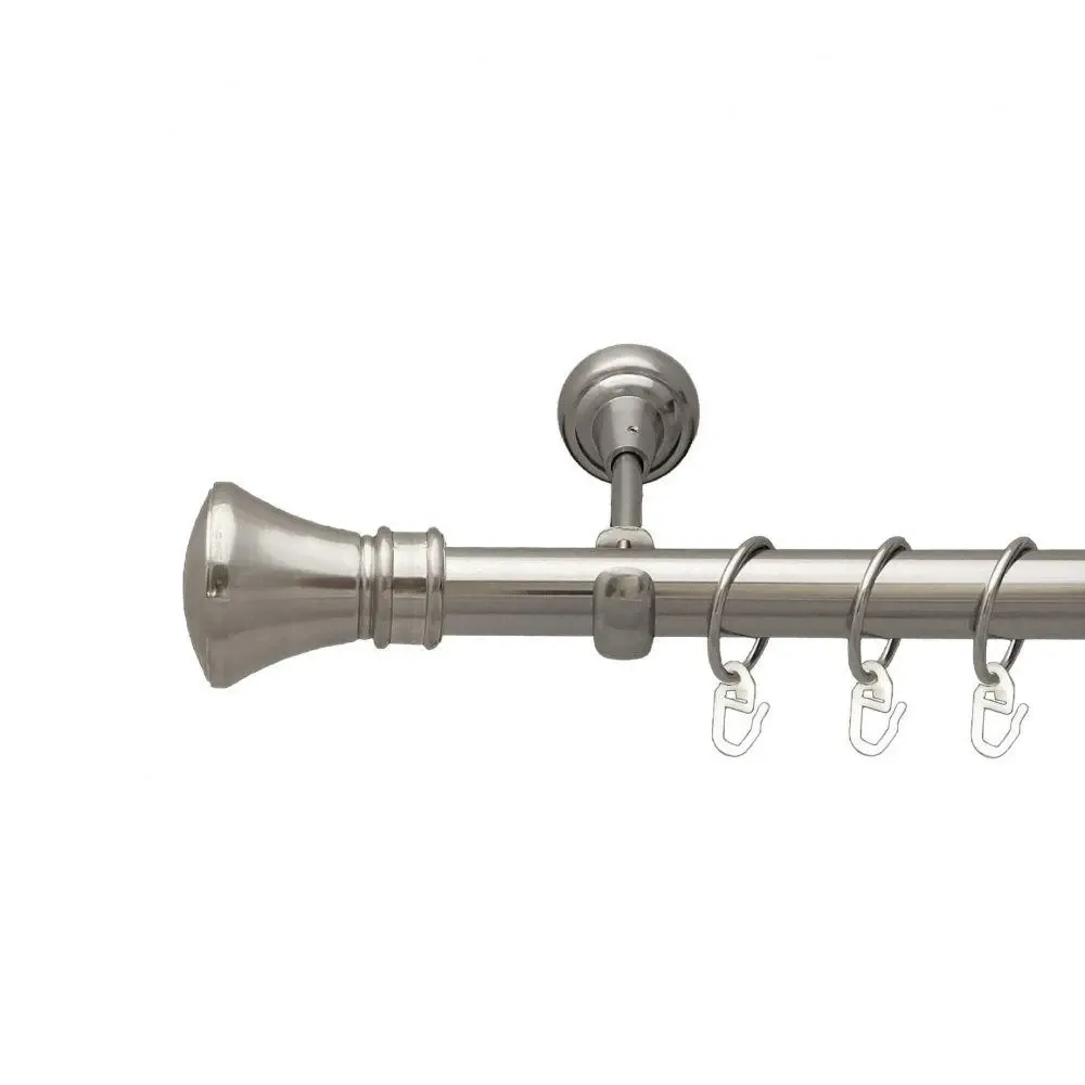 Карниз Orvit Люксор металевий однорядний відкритий Нержавіюча Сталь 25 мм 240 см (7074845) Львів - фото 1