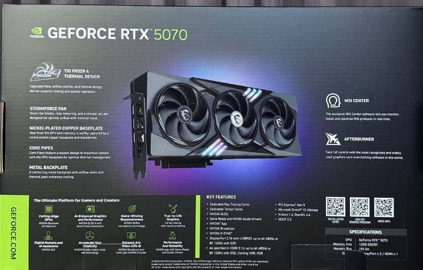 MSI GeForce RTX 5070 12G GAMING TRIO OC 2 шт. New! Харьков - изображение 6