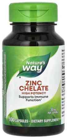 Цинк хелат Nature's Way Zinc Chelate 30 мг 100 капсул Київ