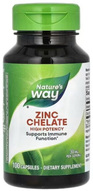 Цинк хелат Nature's Way Zinc Chelate 30 мг 100 капсул Київ - фото 1