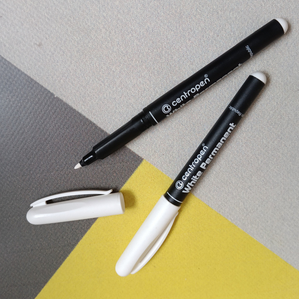 Маркер Centropen White Permanent 1,2мм белый Киев - изображение 1