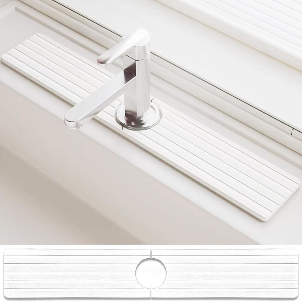 Коврик под смеситель,накладка в кухню или ванную комнату на раковину,каменный из диатомита,цвет белый Каменец-Подольский - изображение 6