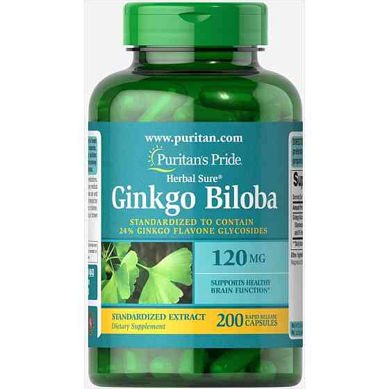 Ginkgo Biloba Standardized Extract 120mg - 200caps Київ