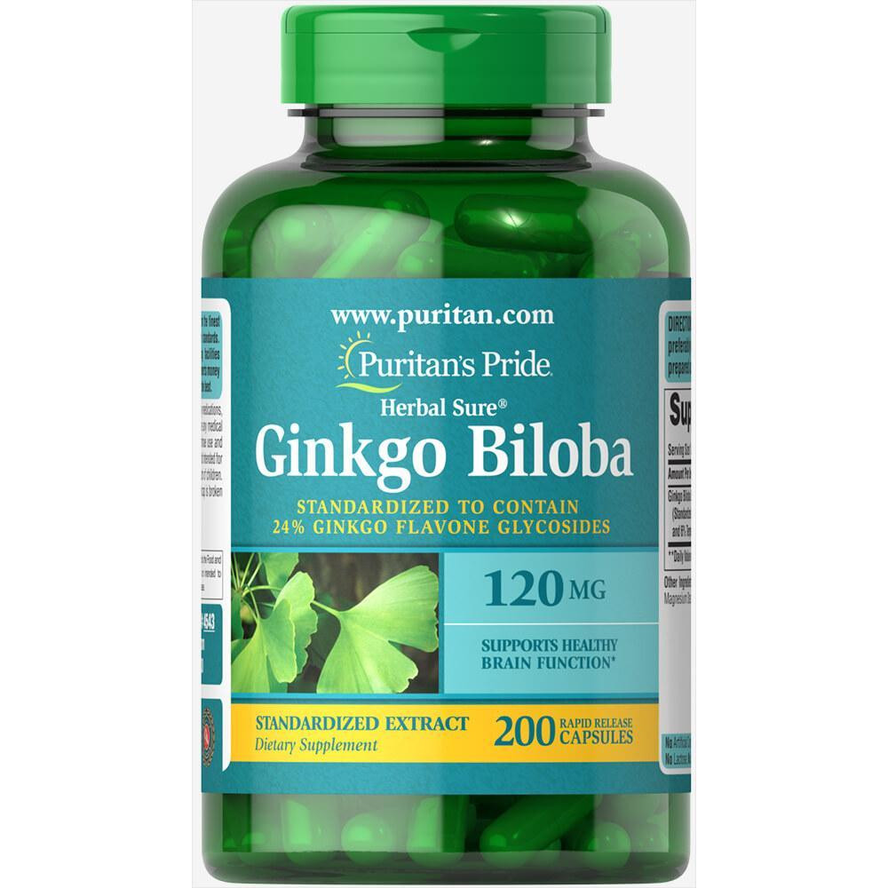 Ginkgo Biloba Standardized Extract 120mg - 200caps Київ - фото 1