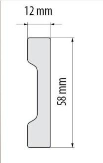 Плинтус под покраску из дюрополимера Элегант LPC - 32 (2м.п.) 58х12мм Днепр - изображение 2