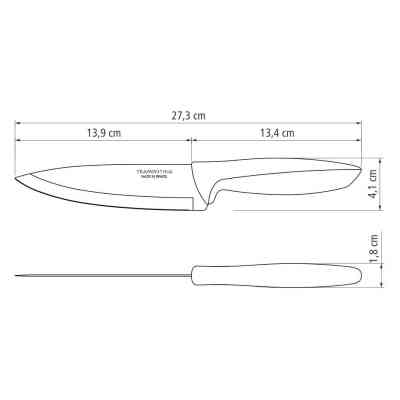 Кухонний ніж Tramontina Plenus black Chef 152 мм (23426/106) Вінниця