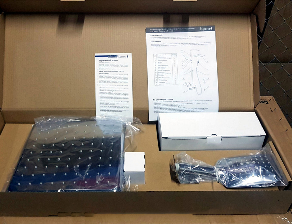 Душевая система с термостатом Imprese CENTRUM SQ T-15430 Киев - изображение 3