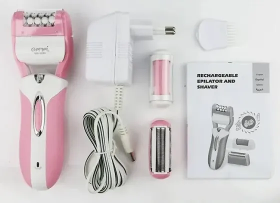 Епілятор GEMEI GM-3052 3в1 акумуляторний з бритвою та пемзою, 2 швидкості, 32 пінцети Одеса
