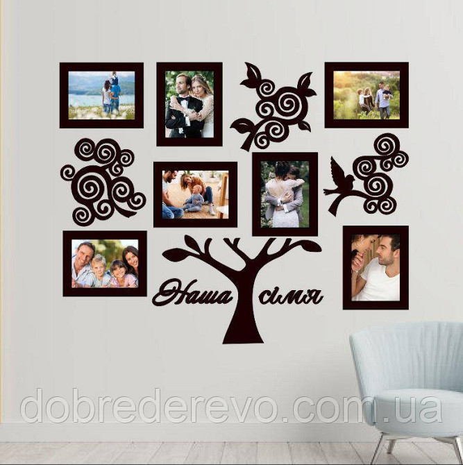 🌳Родовое дерево наша семья, дерево наша семья  на 7 фото рамок📷 Вижница - изображение 3