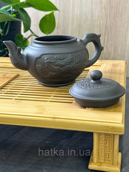 Чайник заварювальний ісинська глина 700 мл "Чжуняо-Фенікс" темний Т2563-1 Київ - фото 2