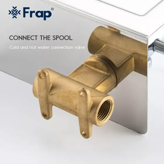 Гігієнічний душ прихованого монтажу Frap F7516 з тримачем паперу та поличкою, хром Київ