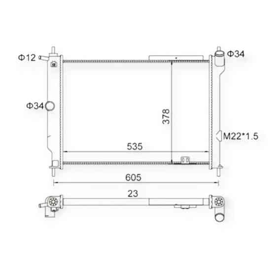 Радиатор двигателя Опель Astra F 91- охлаждения Мукачево