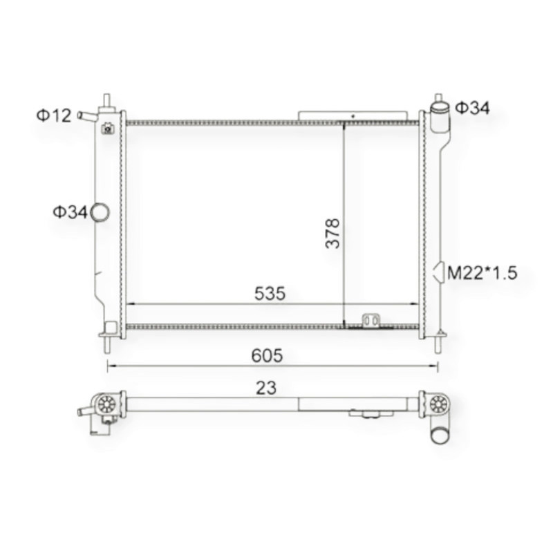 Радиатор двигателя Опель Astra F 91- охлаждения Мукачево - изображение 1