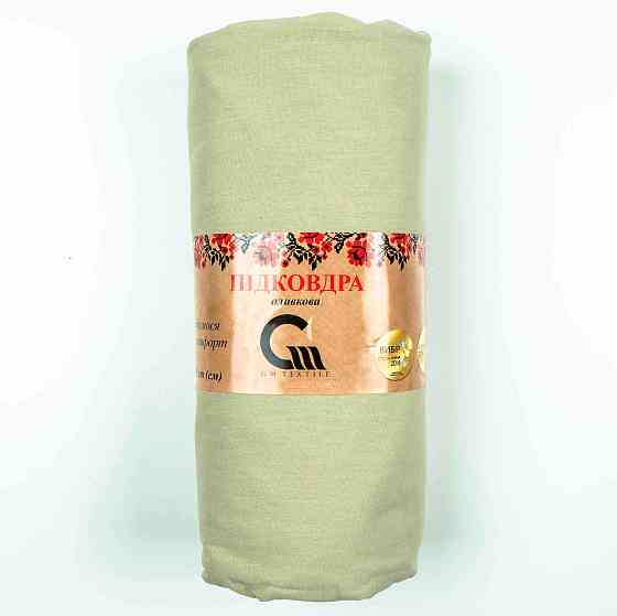 Підковдра 145x215 Поплін GM Textile 120 г/м2 Бавовна (Оливковий) Суми