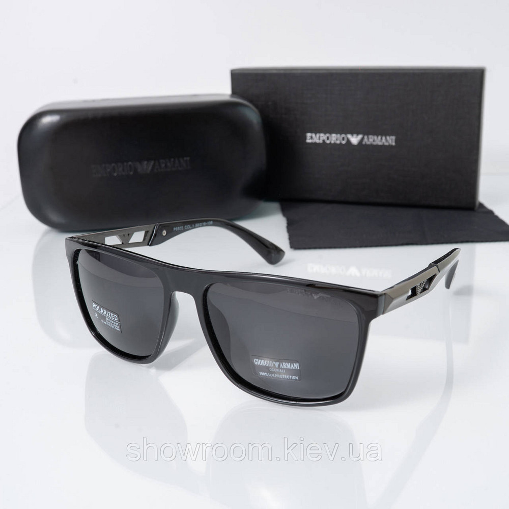 Чоловічі сонцезахисні окуляри Armani з поляризацією (0566) Київ - фото 1