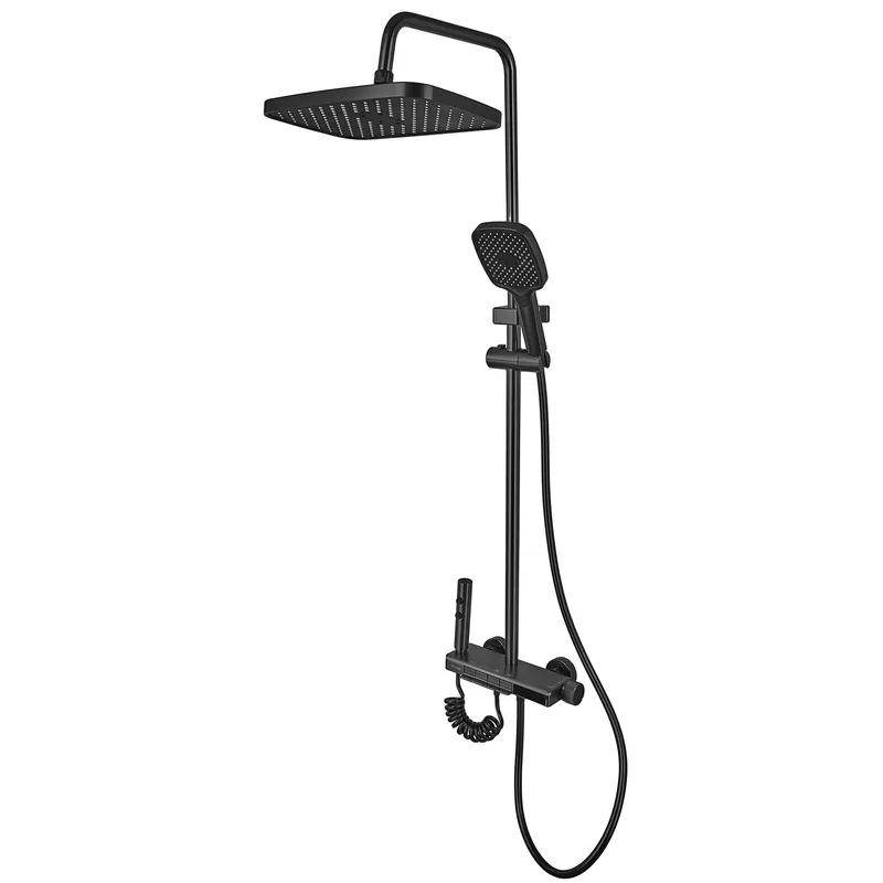 Душевая колонна Champion PBL-009-J Black со смесителем с кнопочным переключателем, 4 режима (CH6499) Киев - изображение 1