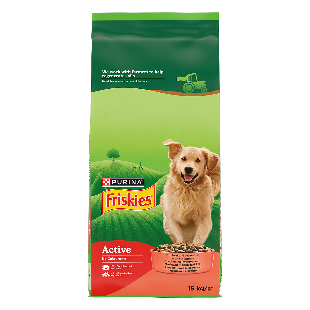 Сухой корм FRISKIES Active (Активный) для взрослых собак с повышенной активностью, с говядиной, 15 кг Киев - изображение 3