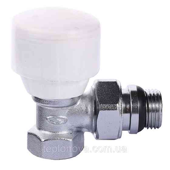 Кран радіаторний кутовий SOLOMON 1/2" з гумовим ущільнювачем 160404 верх Чернівці