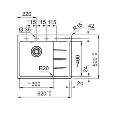 Мийка кухонна Franke Centro CNG 611-62 TL (114.0716.712) Вінниця