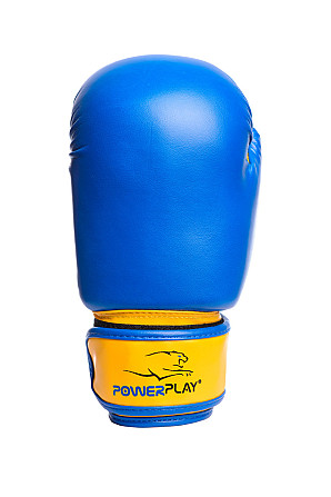 Боксерські рукавиці PowerPlay 3004 JR Classic Синьо-Жовті 8 унцій Киев - изображение 2