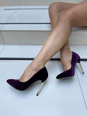 Туфлі жіночі LENA MELIANI фіолетовий бархат каблук 10см 35р. (D226-J1970) Коломия