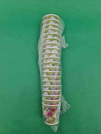 Стакан гофрований 110мл "Квіти" Маестро (20 шт) Харків