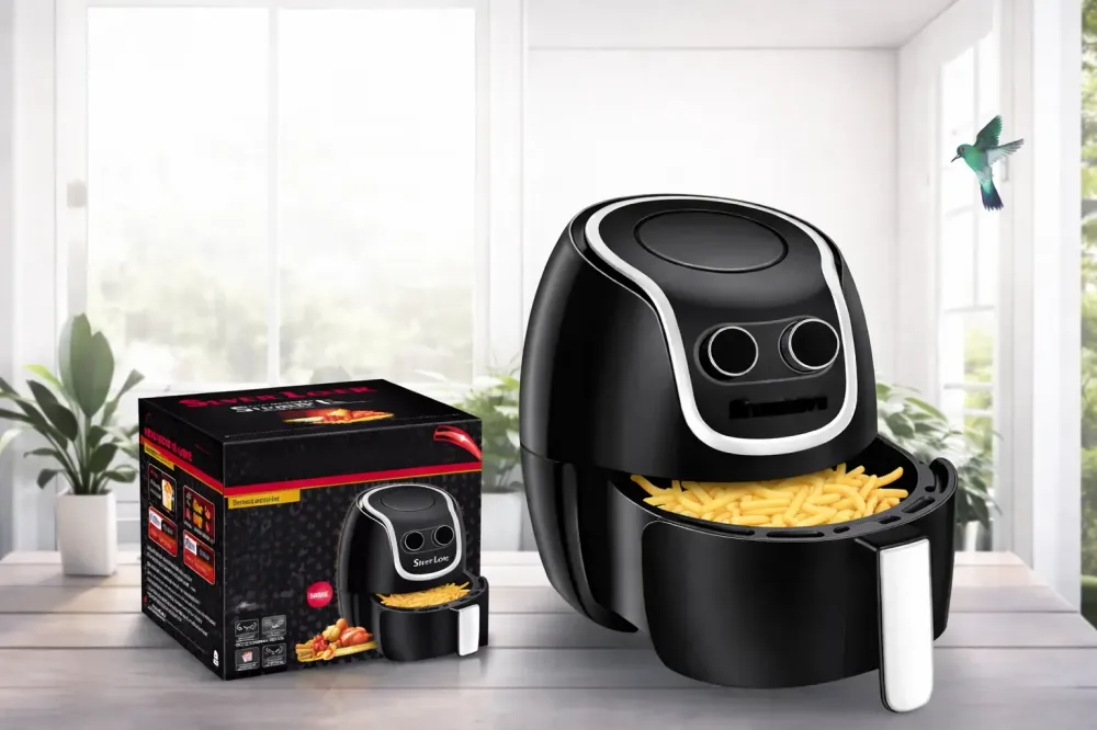 Воздушная фритюрница с кнопкоми Silver love MK-81 1500W, на 8 литров Коломия - фото 1