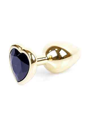 Анальна пробка Jawellery Gold Heart PLUG-Black Sex Aura Київ