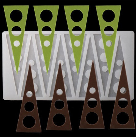 Молд силиконовый Треугольники 219 на 115 мм серый Киев - изображение 7