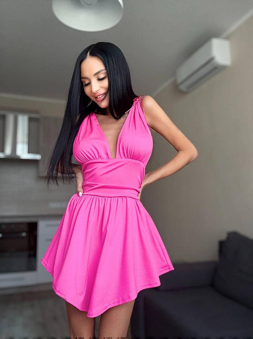 Женское летнее мини платье-комбинезон из микродайвинга 46/48, Малиновый Одесса - изображение 1