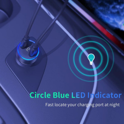 Зарядное устройство Choetech car 2хUSB-C 40W PD black (С0054-BK) Винница - изображение 8