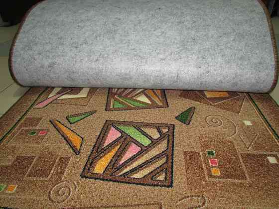 Ковровая дорожка лучшая цена, коричневые кубики,  Ковёр на отрез, любые размеры Каменское