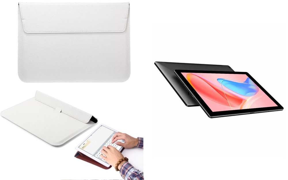 Чохол-конверт VitoCase для Chuwi HiPad X, з функцією підставки для планшета Чорний Білий Київ - фото 1