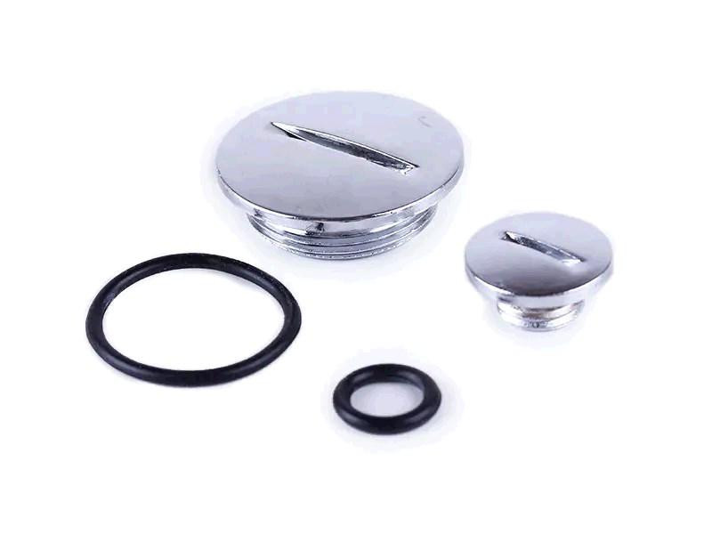 Пробка лівої кришки CB/CG 125/250 (пара, хром) Київ - фото 1