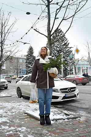 Женская стильная двубортная дубленка под пояс Шоколад, 42/44 Одесса