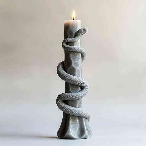 Силіконова форма для виготовлення свічки, молд для свічок з соєвого, бджолиного воску і парафіну 54 х 141 мм Кам'янець-Подільський