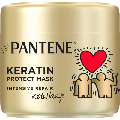 Маска для волос Pantene Pro-V Keith Haring Artist Edition Интенсивное восстановление с кератином 300 мл (8700216779180) Винница - изображение 1
