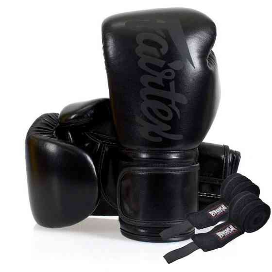 Боксерські рукавиці Fairtex BGV14SB Black 16 унцій (бинти в комплекті) Кам'янське