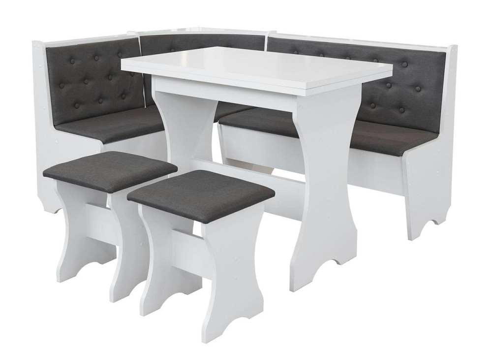 Табуретка ДСП 35х35х44 см - Комплект из 2 шт - Белый Львов - изображение 3