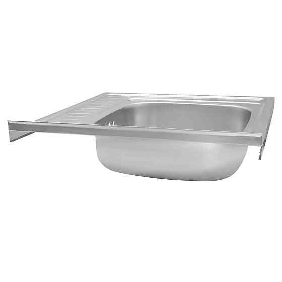 Кухонная мойка накладная с нержавеющей стали Kroner KRP Dekor - 60х60L (0.6 мм) Киев