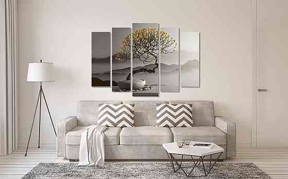 Модульна картина у вітальню/спальню Дерево Бонсай  LM019_5 99х140 см Київ