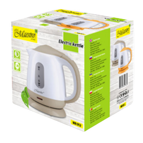 Електрочайник 1,0л 900-1100W помаранчевий Maestro Житомир