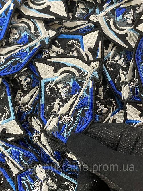 Шеврон СМЕРТЬ С КОСОЙ (Форма контурная. На липучке) Размер 8x6см Киев - изображение 4