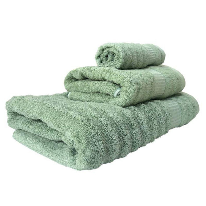 Набір рушників Lovely Svi 3 шт.: 70 x 140 см, 50 x 90 см, 33 x 33 см Зелений (701404) Київ - фото 1