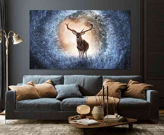 Картина полотно  у вітальню / спальню     Олень       MLP_146  ( 60х30см ) Київ