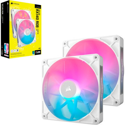Кулер для корпуса Corsair iCUE Link RX140 RGB PWM White Dual Pack (CO-9051024-WW) Винница - изображение 6