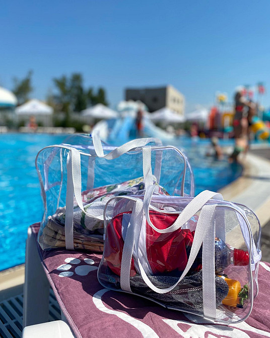 Прозора сумка з довгими ручками розмір М р009-white (біла) Суми - фото 3