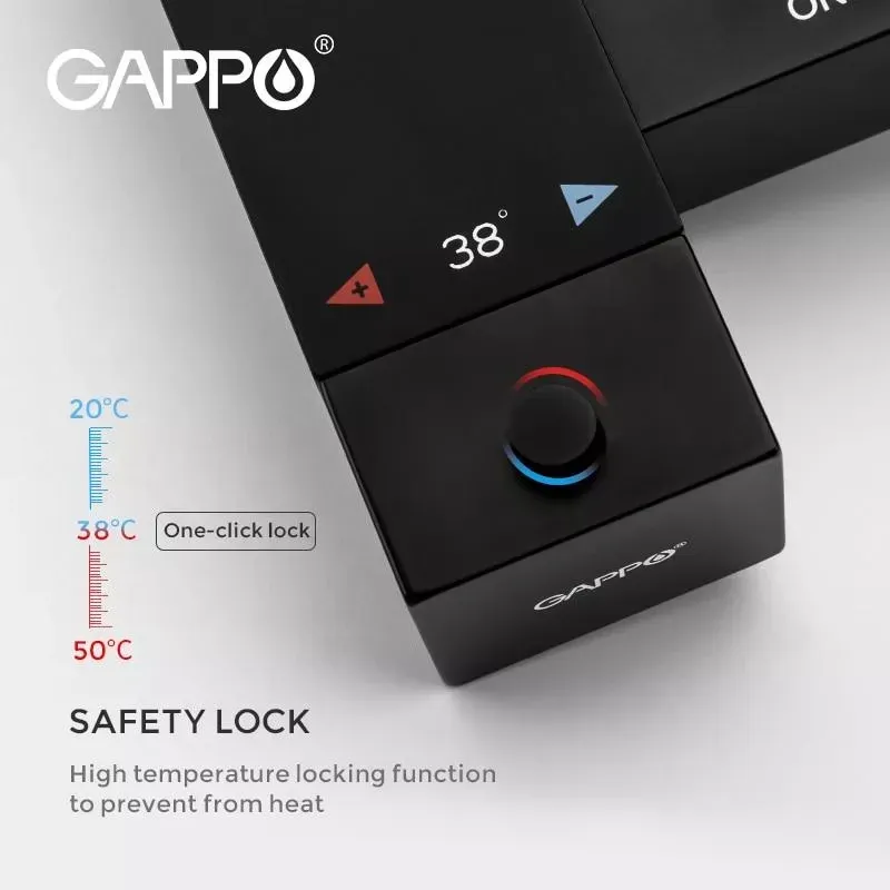 Гігієнічний душ GAPPO G7207-60 із термостатом, чорний Київ - фото 5